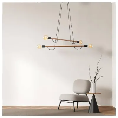 Люстра TK Lighting Helix Коричневий Чорний (TK4949)