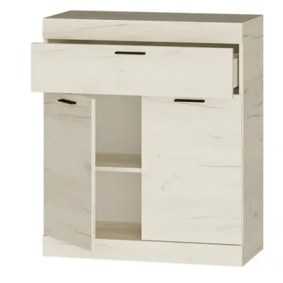 Комод Эверест Соната-4 80х38х94 см крафт білий