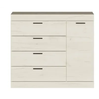 Комод Эверест Соната-5 105х38х94 см крафт білий Комод Эверест Соната-5 105х38х94 см крафт білий