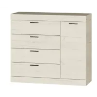 Комод Эверест Соната-5 105х38х94 см крафт білий