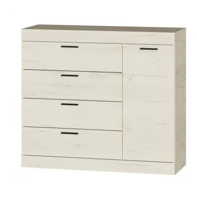 Комод Эверест Соната-5 105х38х94 см крафт білий