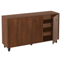 Великий комод з дверцятами Компанит Комод 30 148х40х82 см горіх