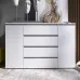 Комод Эверест Лайт КЛ-4 140х38х93 см нимфея альба