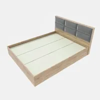 Двуспальная кровать Эверест Лайт-1400 Щит ДСП 150х211,5х94 см сонома Двуспальная кровать Эверест Лайт-1400 Щит ДСП 150х211,5х94 см сонома