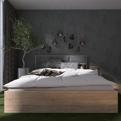 Двуспальная кровать Эверест Лайт-1600 Каркас 170х211,5х94 см сонома