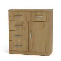 Комод для вещей Компанит 1 3 1 80х39х85 см Дуб крафт золотой