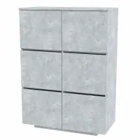 Комод Тумба 2 Компанит МГ 5 85х40х118 см Бетон