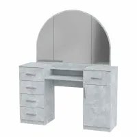 Туалетний столик Компанит Трюмо 5 140х42х170 см Бетон