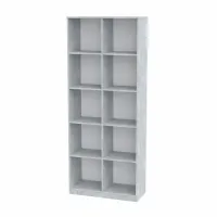 Стеллаж для книг Компанит КШ 2 83,6х360х205,6 см Бетон