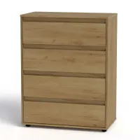 Комод на 4 ящика Компанит 4 80х42х103 см Дуб крафт золотий Комод на 4 ящика Компанит 4 80х42х103 см Дуб крафт золотий