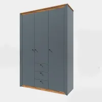 Велика розпашна шафа Эверест Нордік-1400 140х49,8х205 см графіт
