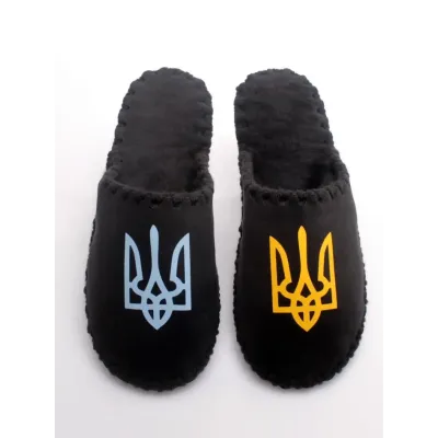 Чоловічі домашні капці Family Story Тризуб Чорний 44-45 (n0101-45e-001uk)