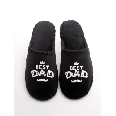 Мужские домашние тапочки Family Story The Best Dad Черный 44-45 (n0101-45f-019w)