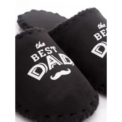 Чоловічі домашні капці Family Story The Best Dad Чорний 42-43 (n0101-43e-019w)