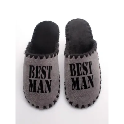 Мужские домашние тапочки Family Story Best Man Графитовый 46-47 (n0107-47e-001b)