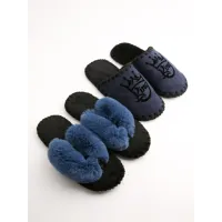 Набор домашних тапочек Family Story 36-37 Голубой / 44-45 Темно-синий (v02-08-37e-n0105-45f-029b)