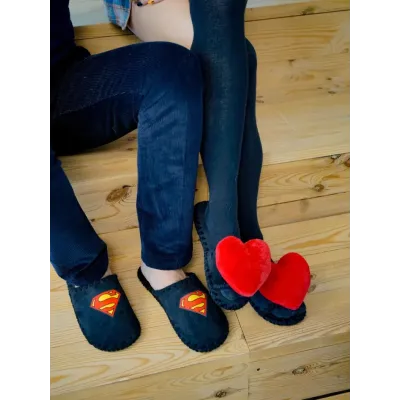 Набір домашніх капців Family Story 38-39 Червоний / 42-43 Чорний (s02-02-39f-n0101-43f-016c)