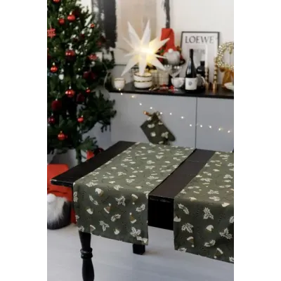 Доріжка новорічна на стіл Прованс Шапочки 40х140 см Різнокольоровий (9225) Доріжка новорічна на стіл Прованс Шапочки 40х140 см Різнокольоровий (9225)