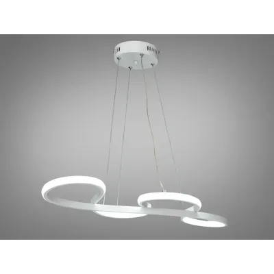Светодиодная люстра No Brand Световая Симфония PJ805W 75х33 см Белый