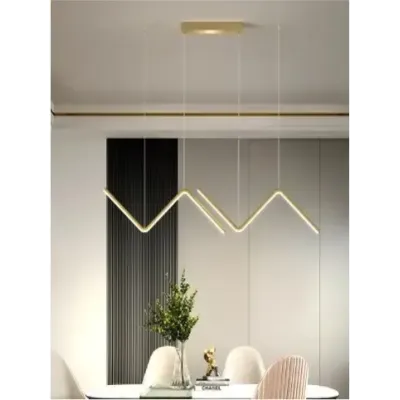 Світлодіодна люстра No Brand Австрія PJ820 90х11 см Золотистий Світлодіодна люстра No Brand Австрія PJ820 90х11 см Золотистий