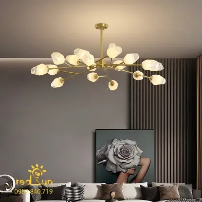 Світлодіодна люстра No Brand Сучасна 8616 Золотистий на 12 плафонів Світлодіодна люстра No Brand Сучасна 8616 Золотистий на 12 плафонів