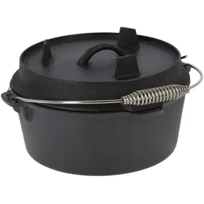 Чавунна каструля-гриль з кришкою BBQ Line 3,5 л Чорний (518833)