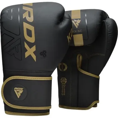 Боксерские перчатки RDX F6 Kara Matte 10 унций Golden (BGR-F6MGL-10OZ) Боксерские перчатки RDX F6 Kara Matte 10 унций Golden (BGR-F6MGL-10OZ)