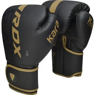 Боксерские перчатки RDX F6 Kara Matte 10 унций Golden (BGR-F6MGL-10OZ) Боксерские перчатки RDX F6 Kara Matte 10 унций Golden (BGR-F6MGL-10OZ)