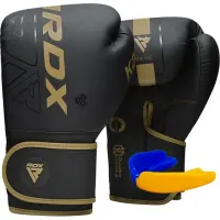 Боксерські рукавички RDX F6 Kara Matte 10 унцій Golden (BGR-F6MGL-10OZ)
