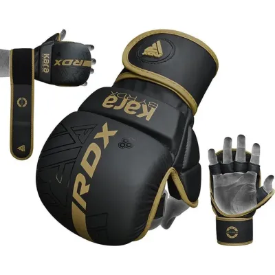 Перчатки для ММА RDX F6 Kara Matte Plus S/M Golden (GSR-F6MGL-S/M+) Перчатки для ММА RDX F6 Kara Matte Plus S/M Golden (GSR-F6MGL-S/M+)