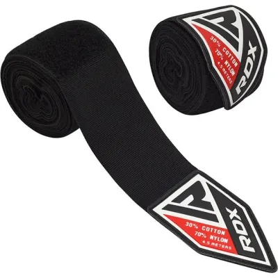 Бінти для боксу RDX WX Professional Boxing Hand Wraps 450 см 2 шт Black (HWX-RB+) Бінти для боксу RDX WX Professional Boxing Hand Wraps 450 см 2 шт Black (HWX-RB+)