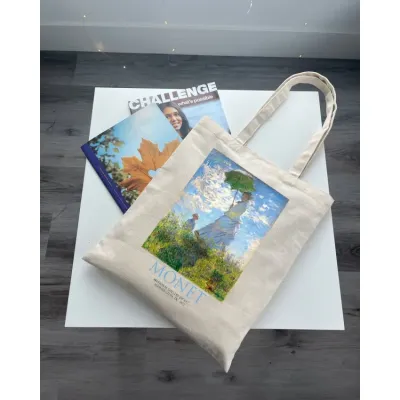 Екошопер BookOpt ВК4087 MONET 38x40 см Бежевий Екошопер BookOpt ВК4087 MONET 38x40 см Бежевий