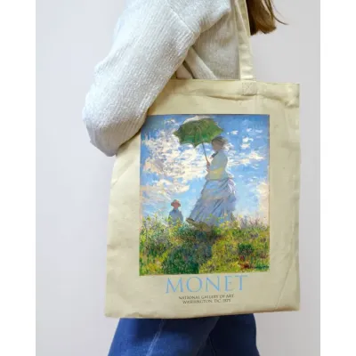 Екошопер BookOpt ВК4087 MONET 38x40 см Бежевий Екошопер BookOpt ВК4087 MONET 38x40 см Бежевий