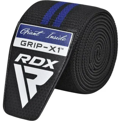 Бінти на коліна RDX Gym Knee Wrap R11 200 см 2 шт Black Blue (WAH-KR11BU) Бінти на коліна RDX Gym Knee Wrap R11 200 см 2 шт Black Blue (WAH-KR11BU)