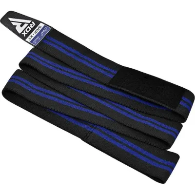 Бінти на коліна RDX Gym Knee Wrap R11 200 см 2 шт Black Blue (WAH-KR11BU) Бінти на коліна RDX Gym Knee Wrap R11 200 см 2 шт Black Blue (WAH-KR11BU)