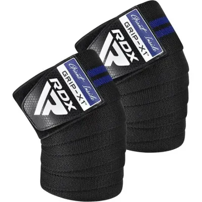 Бинты на колени RDX Gym Knee Wrap R11 200 см 2 шт Black Blue (WAH-KR11BU)