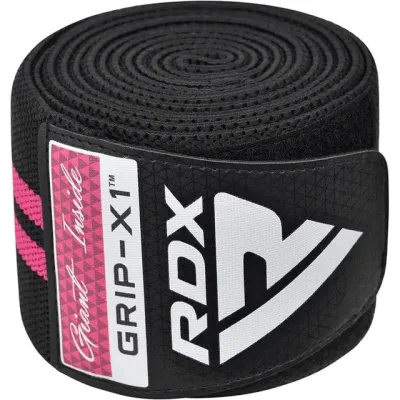 Бинты на колени RDX Gym Knee Wrap R11 200 см 2 шт Black Pink (WAH-KR11BP)