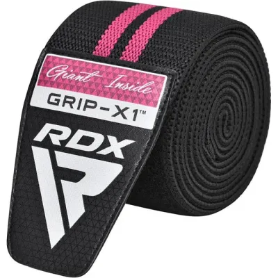 Бинты на колени RDX Gym Knee Wrap R11 200 см 2 шт Black Pink (WAH-KR11BP)
