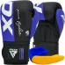 Боксерські рукавички RDX F4 Boxing Sparring Gloves Hook&Loop 10 унцій Blue Black (BGR-F4U-10OZ)
