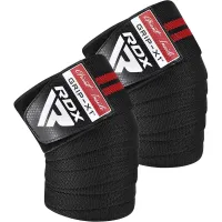 Бинты на колени RDX Gym Knee Wrap R11 200 см 2 шт Black Red (WAH-KR11BR)