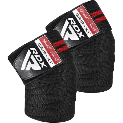 Бинты на колени RDX Gym Knee Wrap R11 200 см 2 шт Black Red (WAH-KR11BR)