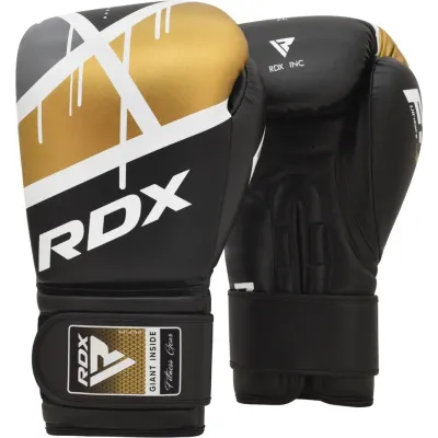 Боксерские перчатки RDX F7 Ego 12 унций Black Golden (BGR-F7BGL-12oz) Боксерские перчатки RDX F7 Ego 12 унций Black Golden (BGR-F7BGL-12oz)