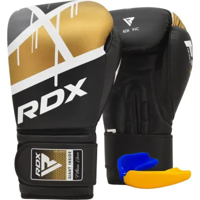 Боксерские перчатки RDX F7 Ego 12 унций Black Golden (BGR-F7BGL-12oz)