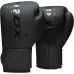 Боксерські рукавички RDX F6 Kara Matte 6 унцій Black (BGR-F6MB-6OZ)