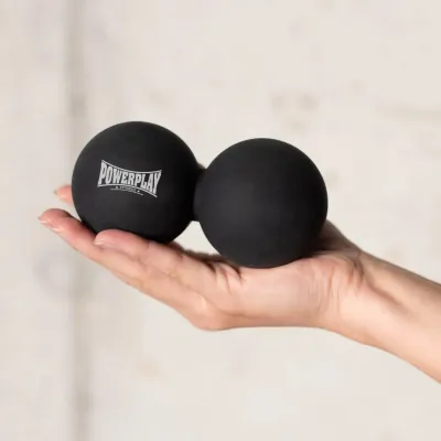 Масажний подвійний м'яч силіконовий PowerPlay PP-4355 Silicone Lacrosse Peanut Ball 6.3х12.6 см Чорний Масажний подвійний м'яч силіконовий PowerPlay PP-4355 Silicone Lacrosse Peanut Ball 6.3х12.6 см Чорний