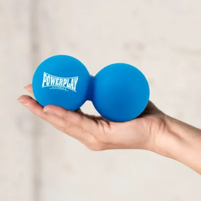 Массажный двойной мяч PowerPlay PP-4355 Silicone Lacrosse Peanut Ball 6.3х12.6 см Синий Массажный двойной мяч PowerPlay PP-4355 Silicone Lacrosse Peanut Ball 6.3х12.6 см Синий
