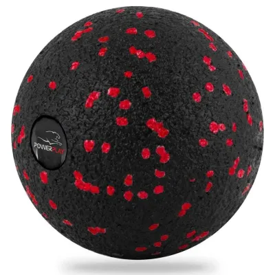Масажний м'яч PowerPlay PP-4350 Epp Massage Ball 8 см Чорно-червоний