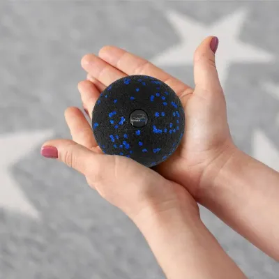 Масажний м'яч PowerPlay PP-4351 Epp Massage Ball 10 см Чорно-синій