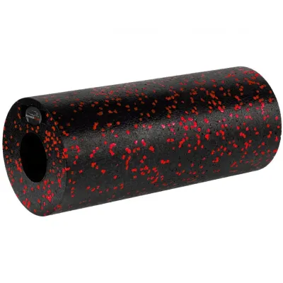 Масажний роллер гладкий PowerPlay PP-4348 2 in 1 EPP Foam Roller 33x14 см Чорно-червоний