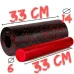 Масажний роллер гладкий PowerPlay PP-4348 2 in 1 EPP Foam Roller 33x14 см Чорно-червоний
